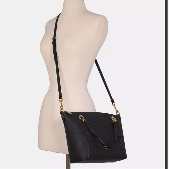 NWT Coach Kacey Satchel Black - Picture 4 of 5